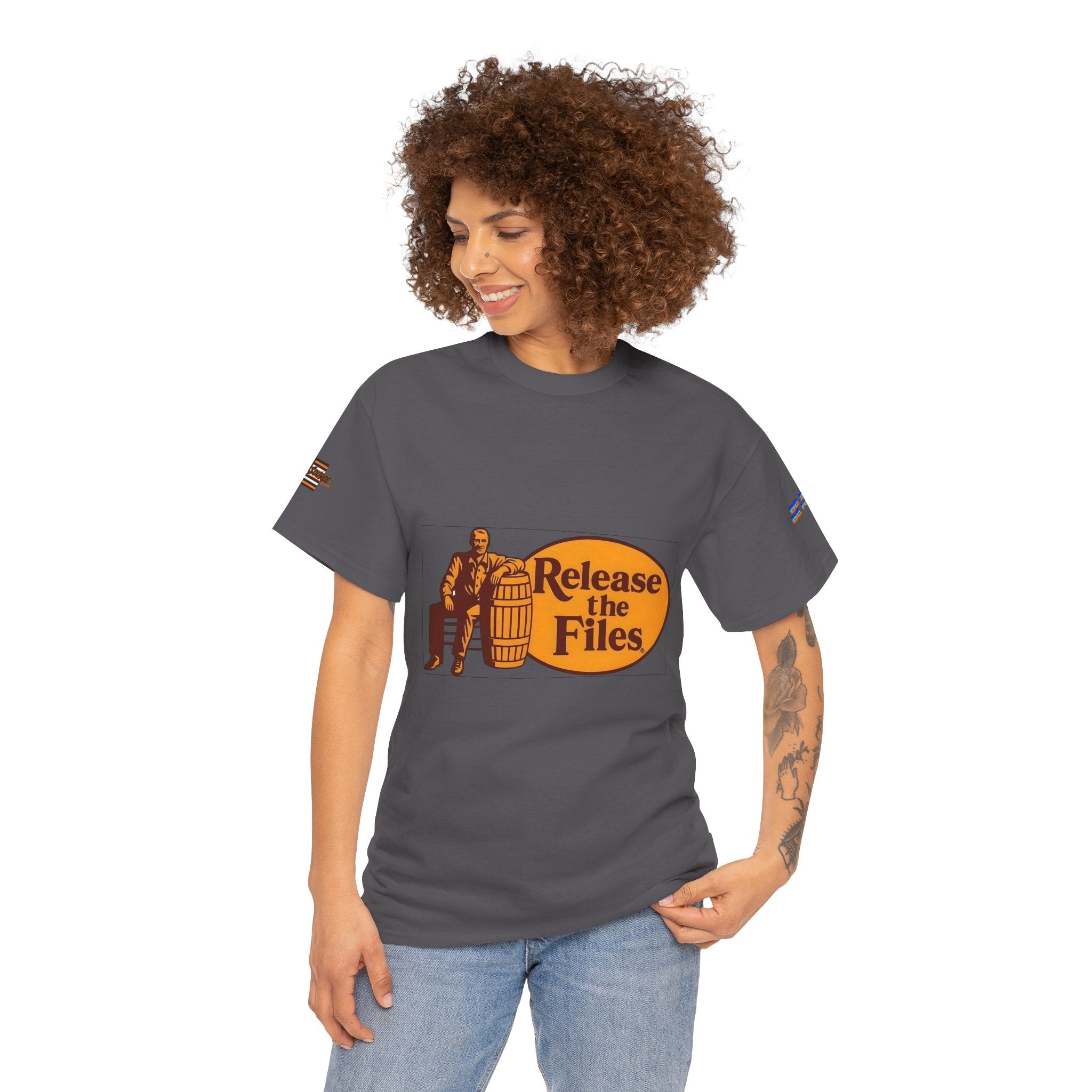 Release the Files Unisex Heavy Cotton Gildan Tee, Casual Wear, Gift for Activists, Comfortable Protest Wear