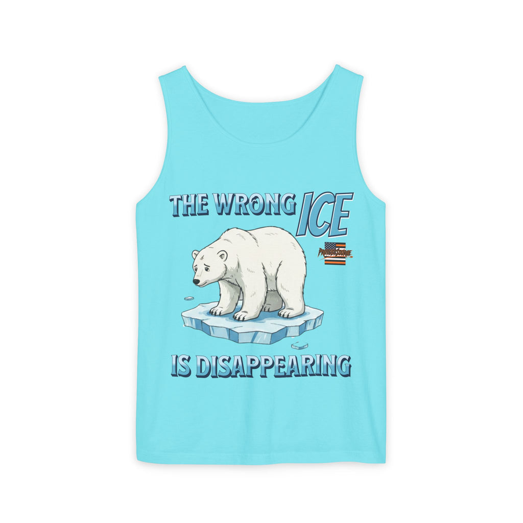 The Wrong ICE is Disappearing Unisex Cotton Tank Top