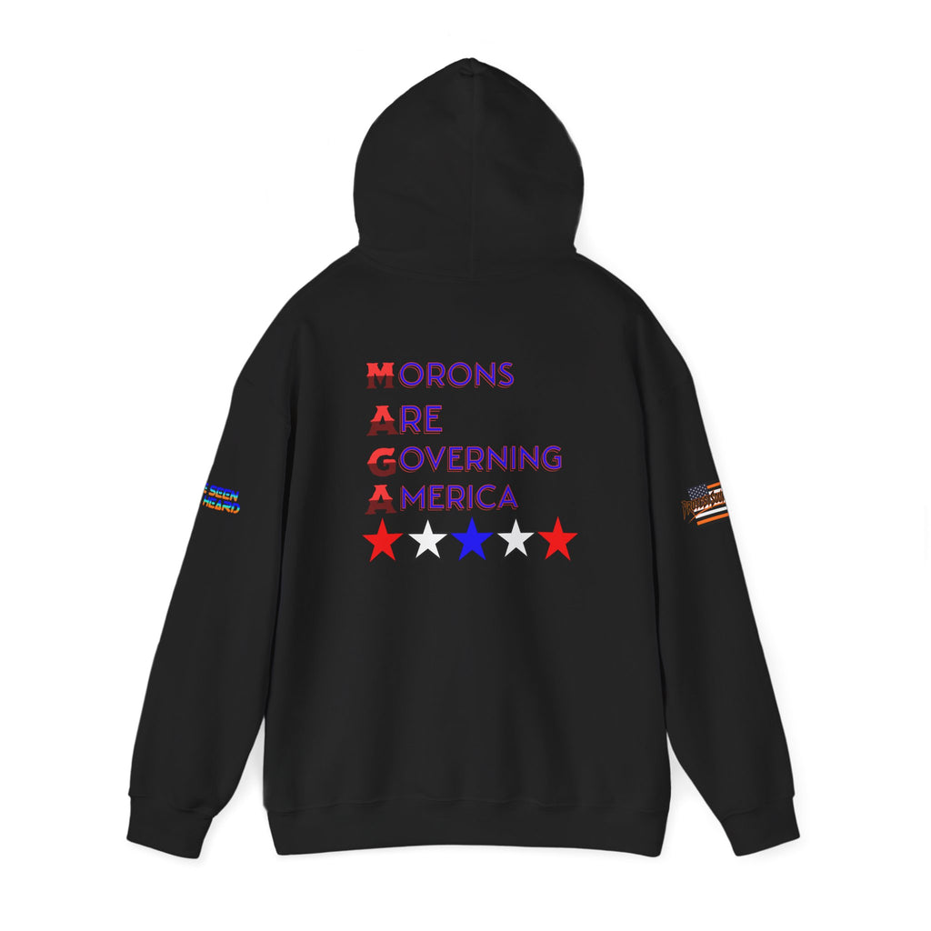 Morons Are Governing America Unisex Heavy Blend Gildan Hoodie Sweatshirt, Casual Wear, Gift for Activists, Comfortable Protest Wear