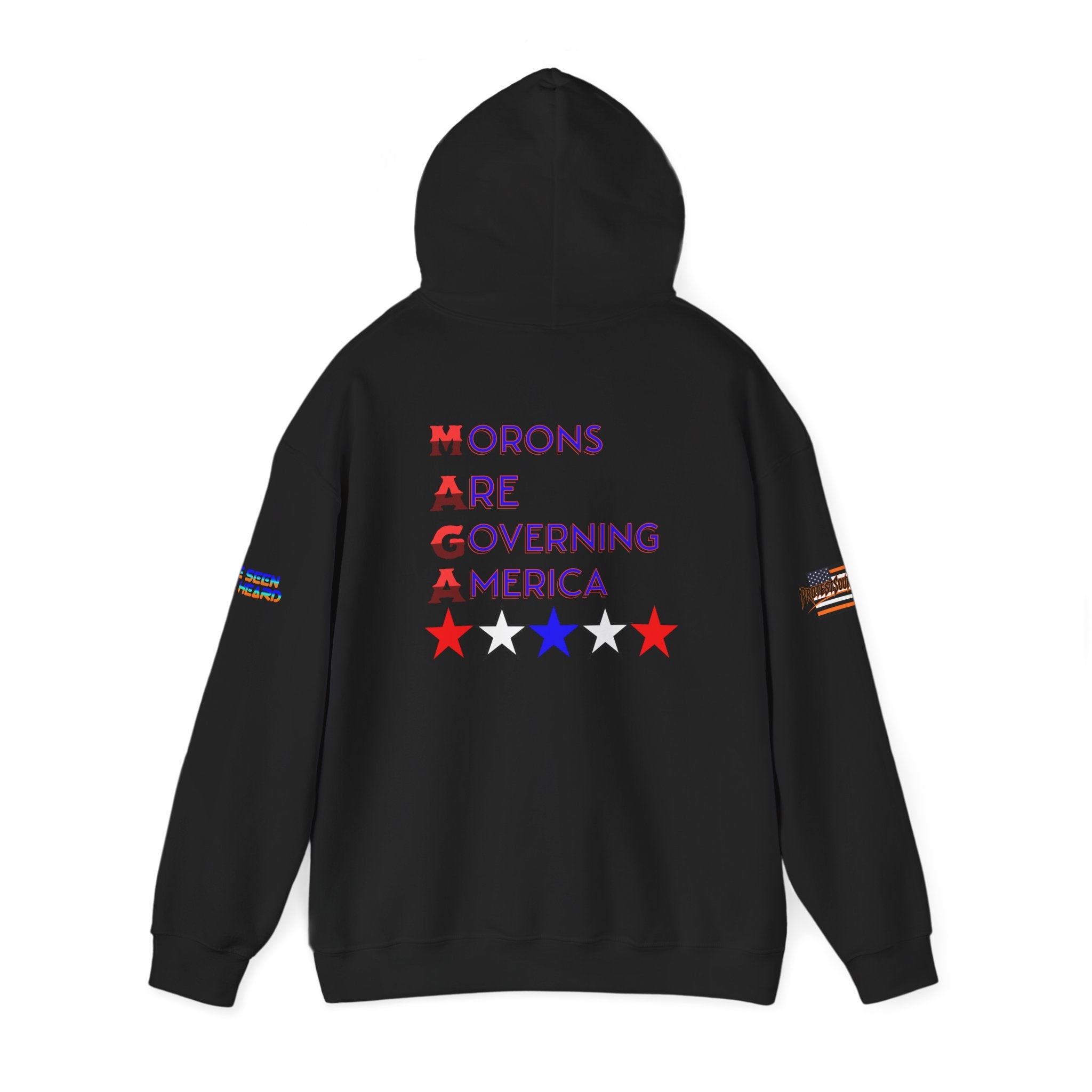 Morons Are Governing America Unisex Heavy Blend Gildan Hoodie Sweatshirt, Casual Wear, Gift for Activists, Comfortable Protest Wear