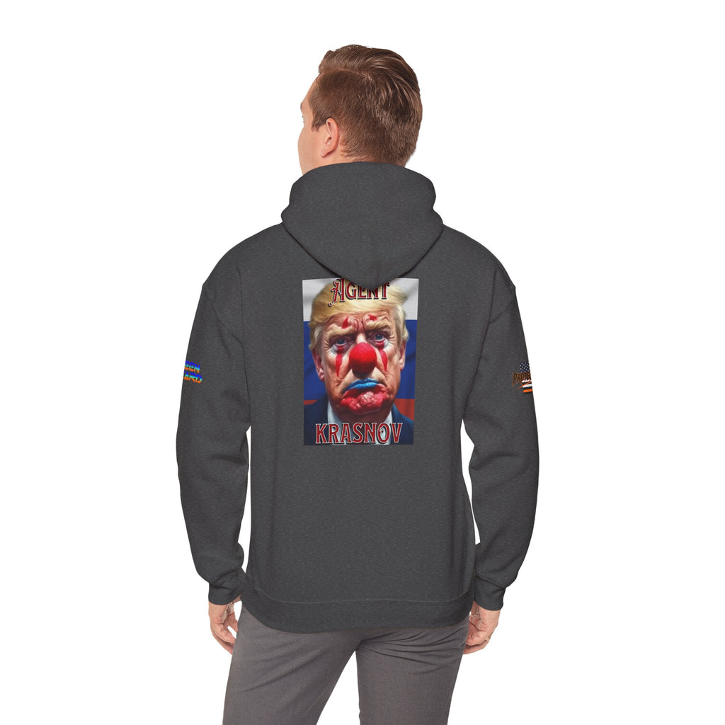 Agent Krasnov Unisex Heavy Blend Gildan Hoodie Sweatshirt, Casual Wear, Gift for Activists, Comfortable Protest Wear