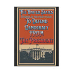 Defending Democracy 18"X24" Plastic Yard Protest Sign With Wire Stand