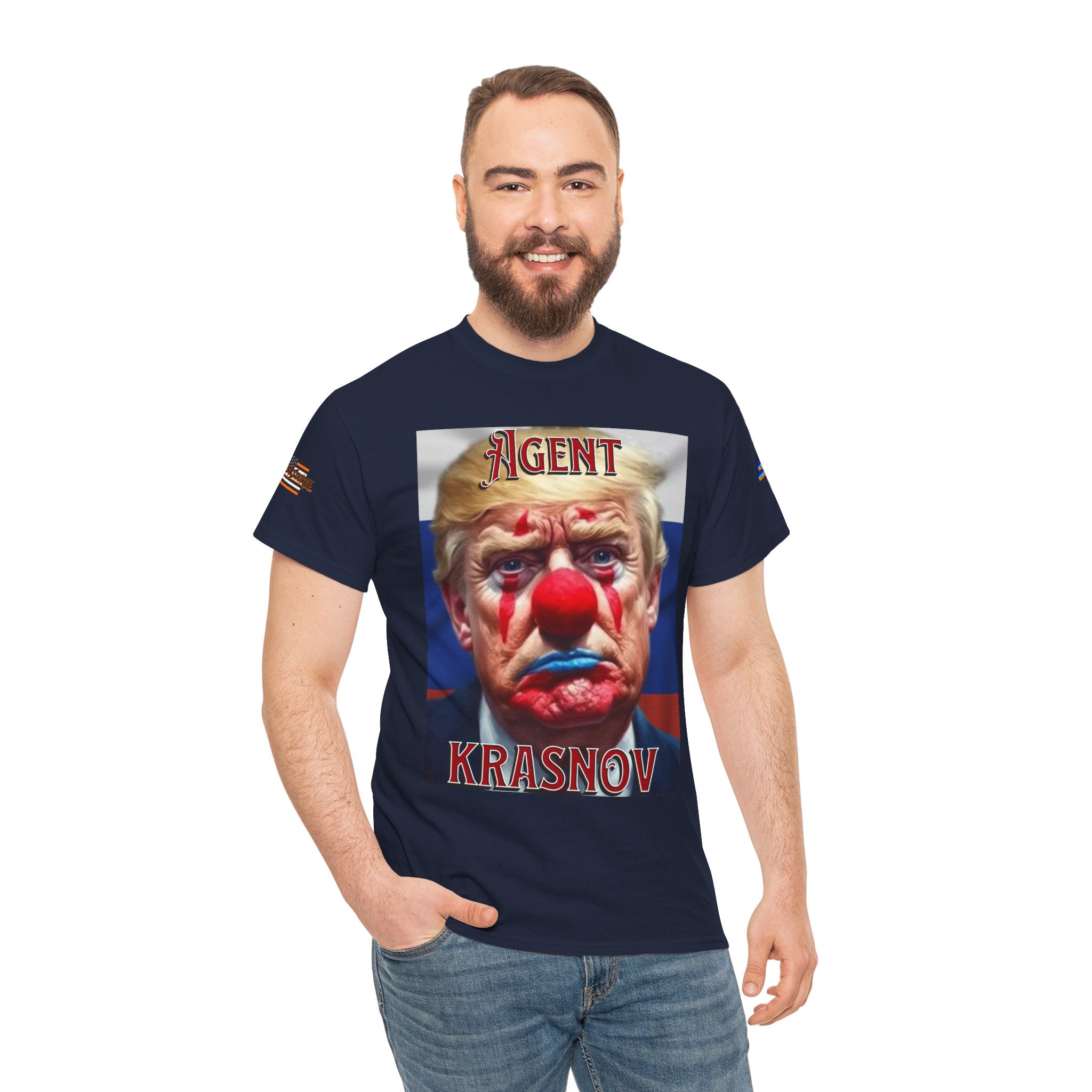 Agent Krasnov Unisex Heavy Cotton Gildan Tee, Casual Wear, Gift for Activists, Comfortable Protest Wear