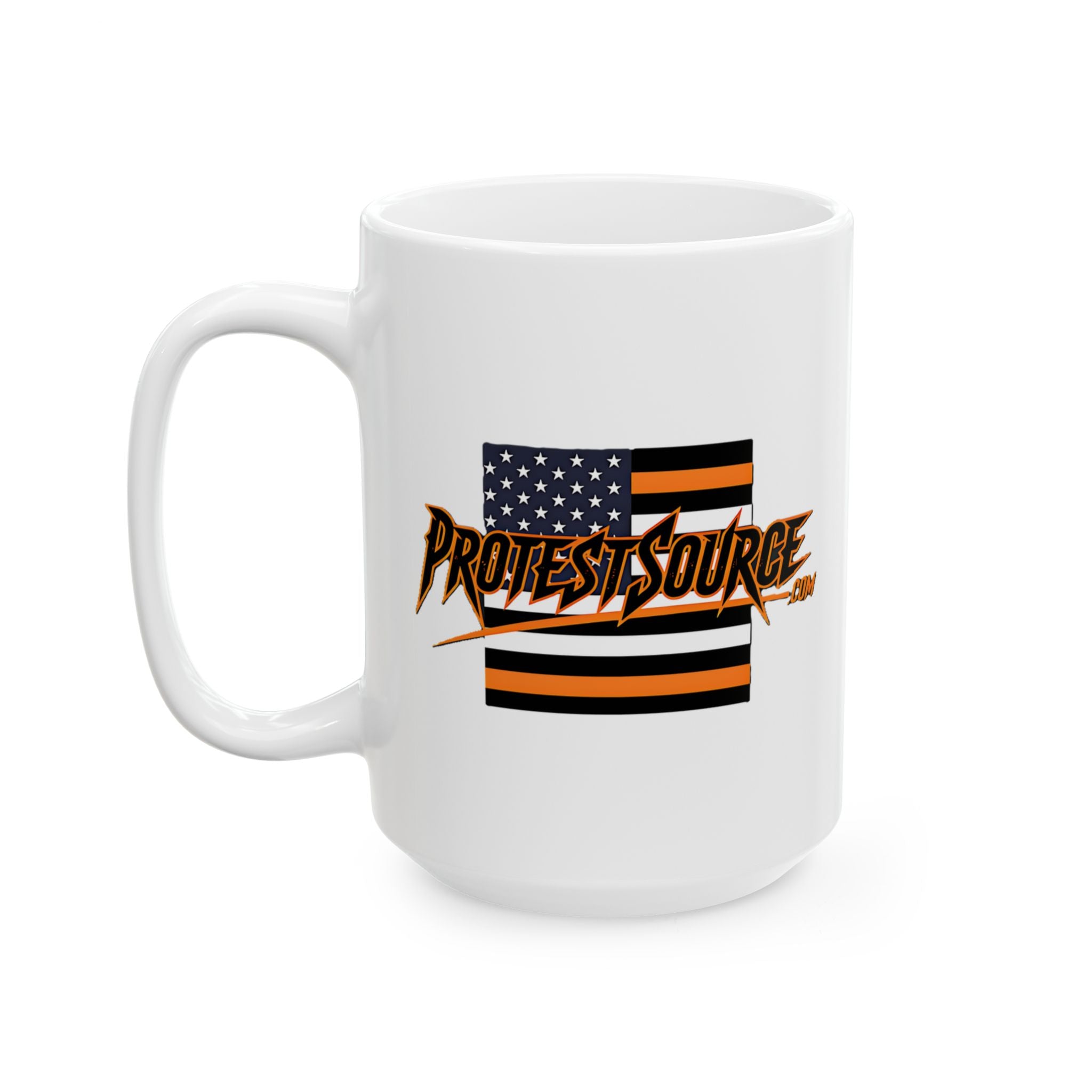 Real Police Don't Wear Masks 15 oz. Ceramic Coffee Mug, Perfect for Activists, Protests, Gifts, and Daily Use