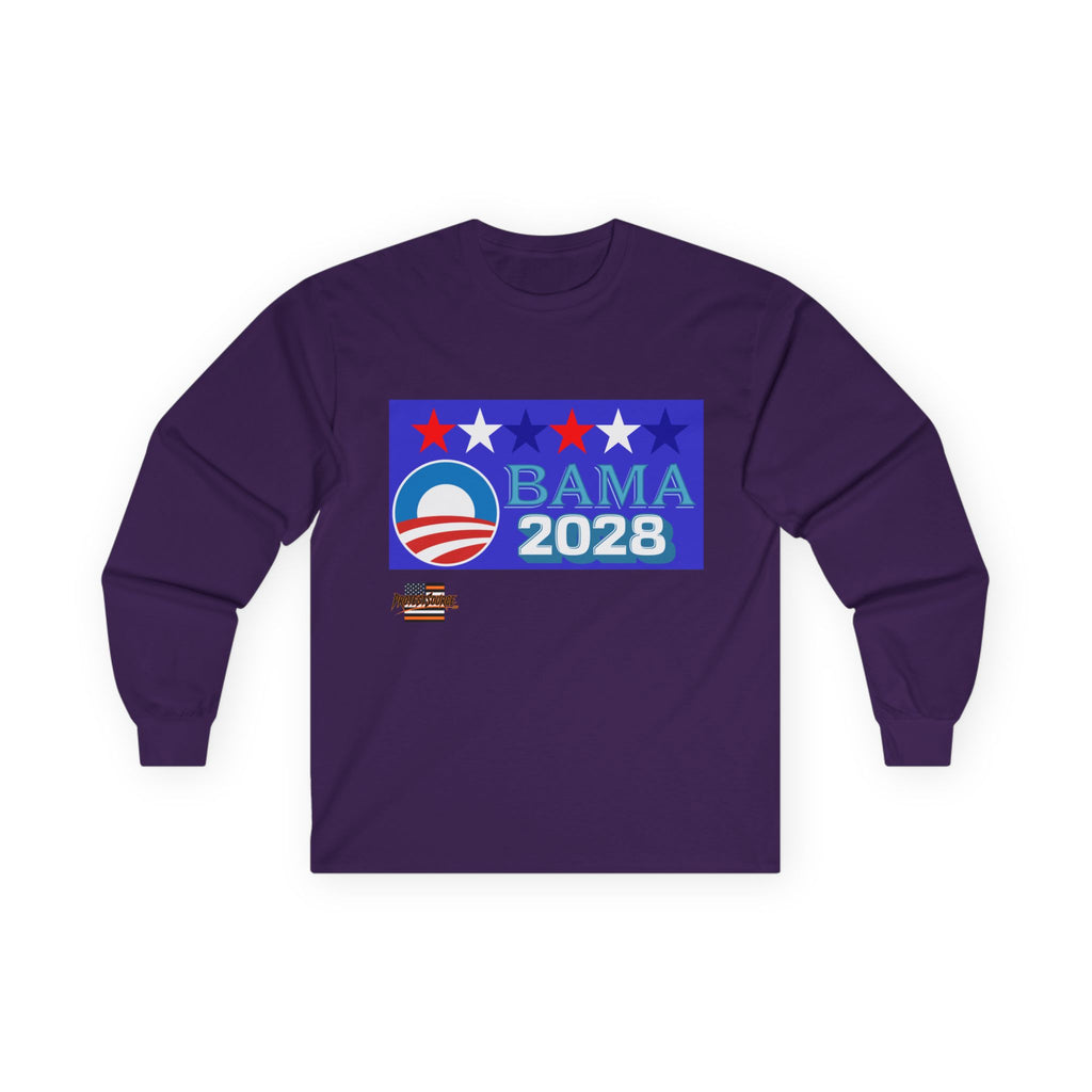 Obama 2028 Long Sleeve Cotton Gildan Tee