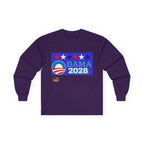 Obama 2028 Long Sleeve Cotton Gildan Tee