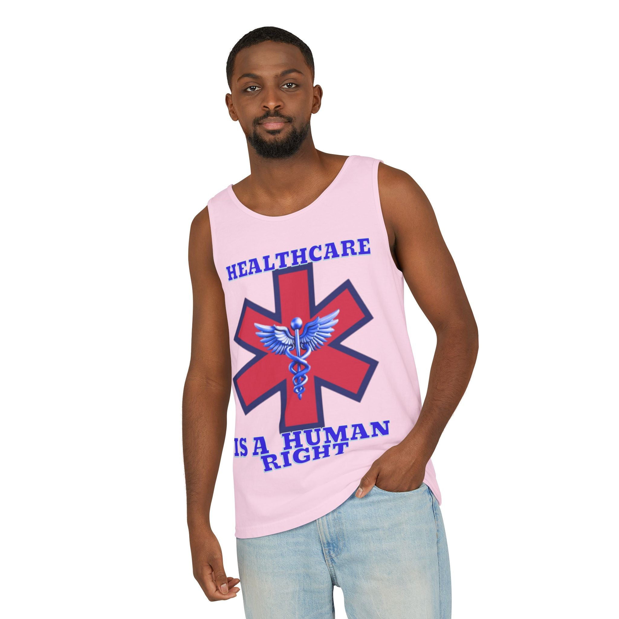 Healthcare is a Human Right Unisex Cotton Tank Top