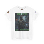 Real Police Don't Wear Masks Unisex Heavy Cotton Gildan Tee, Casual Wear, Gift for Activists, Comfortable Protest Wear