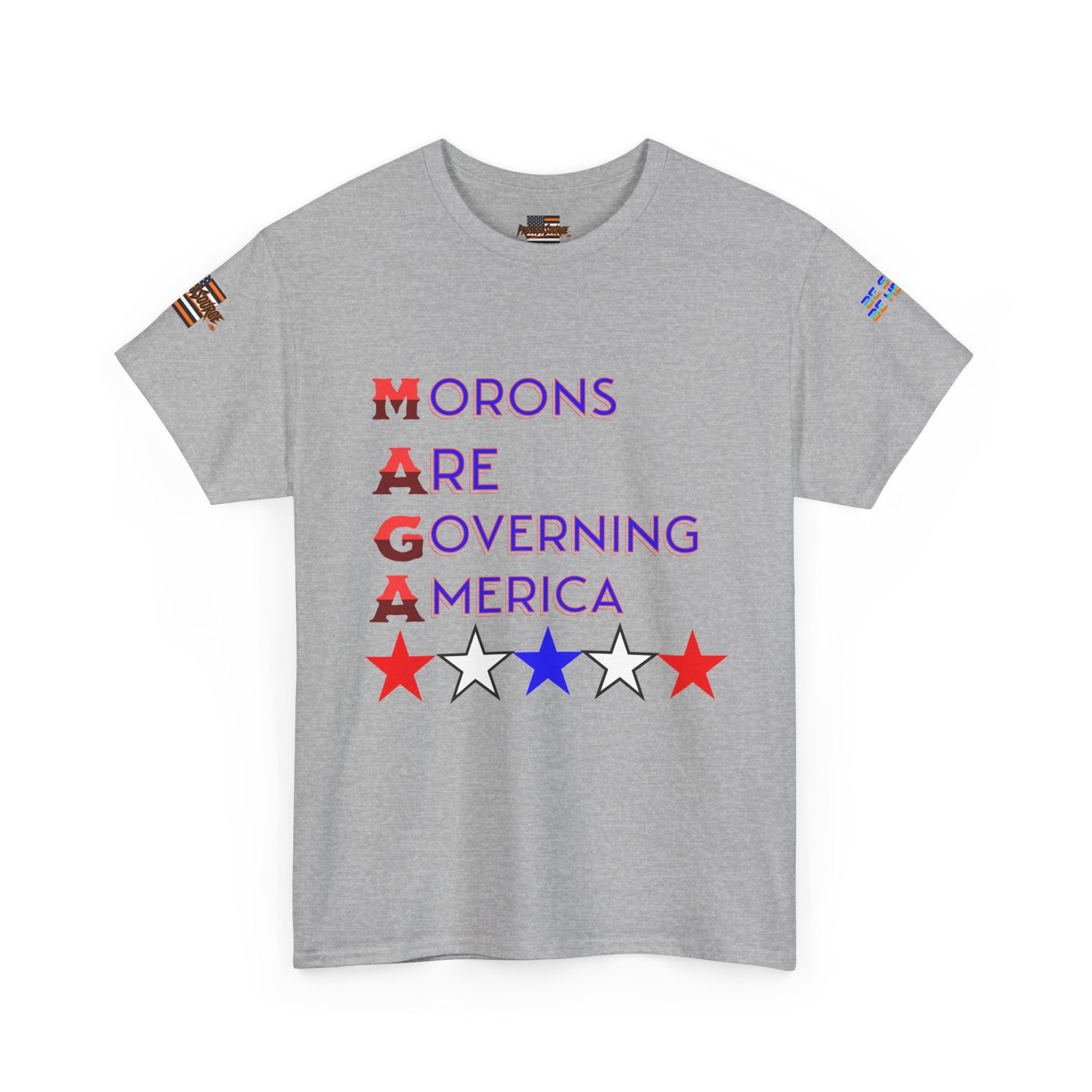Morons Are Governing America Unisex Heavy Cotton Gildan Tee, Casual Wear, Gift for Activists, Comfortable Protest Wear