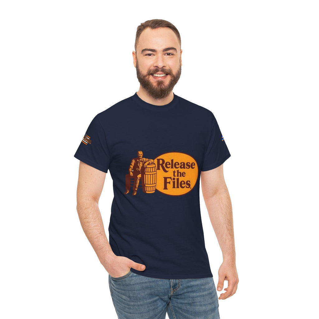 Release the Files Unisex Heavy Cotton Gildan Tee, Casual Wear, Gift for Activists, Comfortable Protest Wear