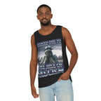 Closed Due to the Rise of Fascism Unisex Cotton Tank Top