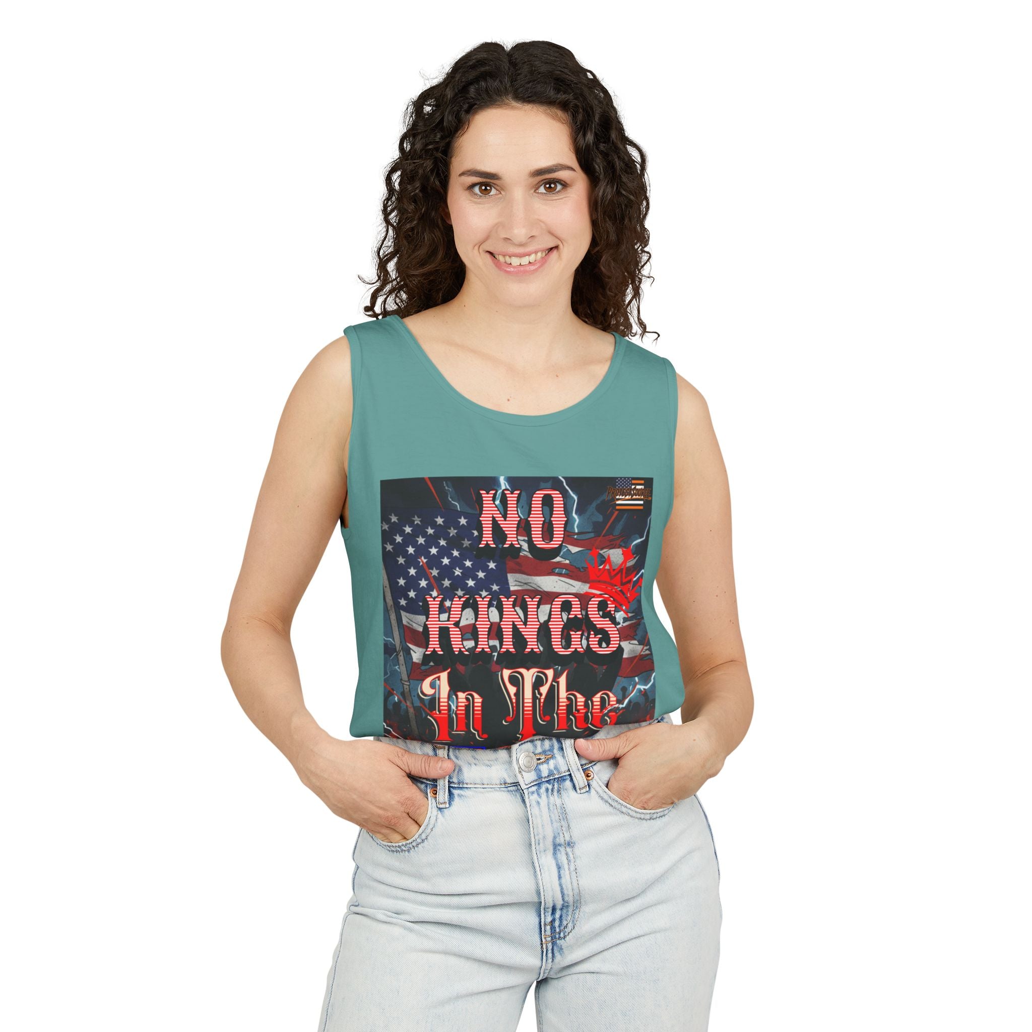 No Kings In The USA Unisex Cotton Tank Top