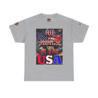 No Kings in the USA Unisex Heavy Cotton Gildan Tee, Casual Wear, Gift for Activists, Comfortable Protest Wear