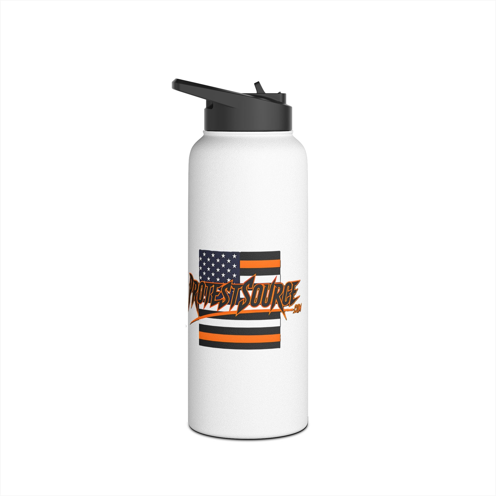 No Troops on American Streets Insulated  32 oz. Water Bottle, Perfect for Activists, Protests, Commuters, Gifts, and Daily Use