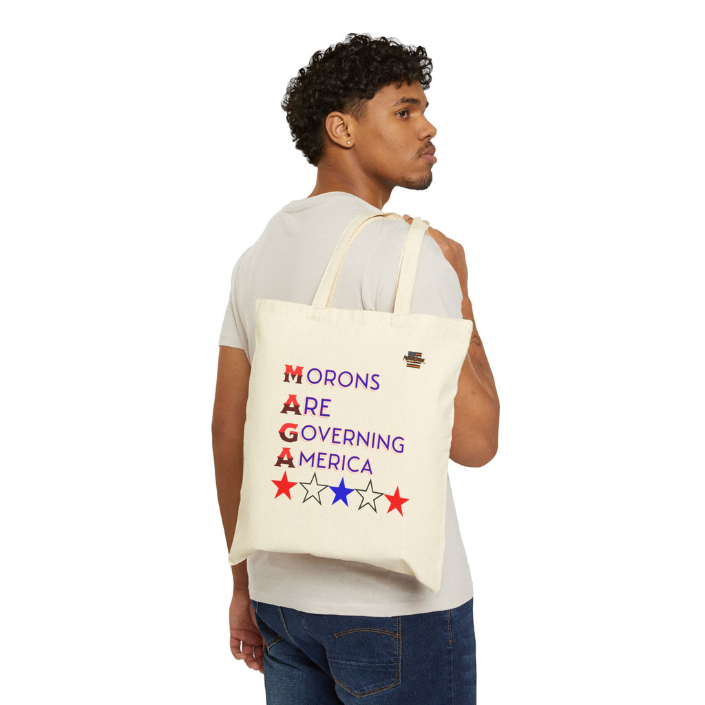 Morons Are Governing America Cotton Canvas Tote Bag