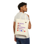 Morons Are Governing America Cotton Canvas Tote Bag