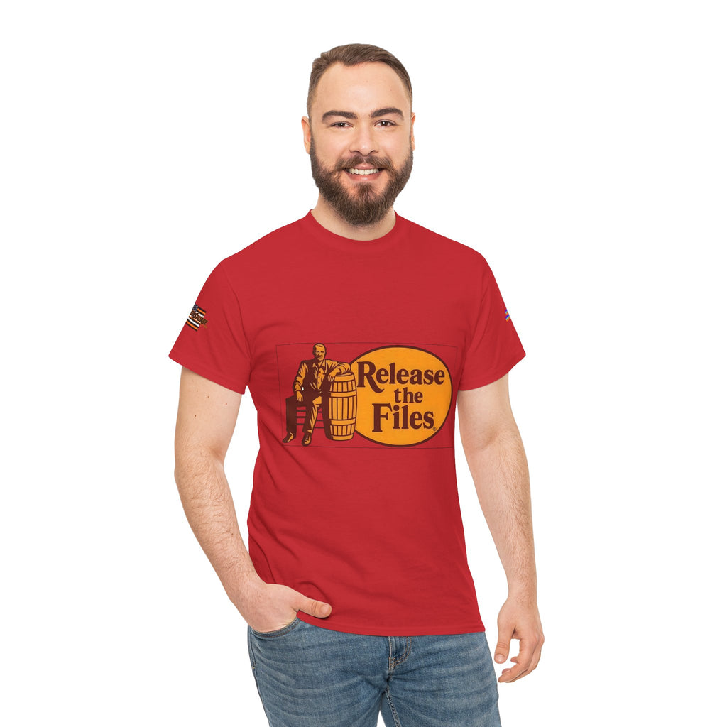 Release the Files Unisex Heavy Cotton Gildan Tee, Casual Wear, Gift for Activists, Comfortable Protest Wear