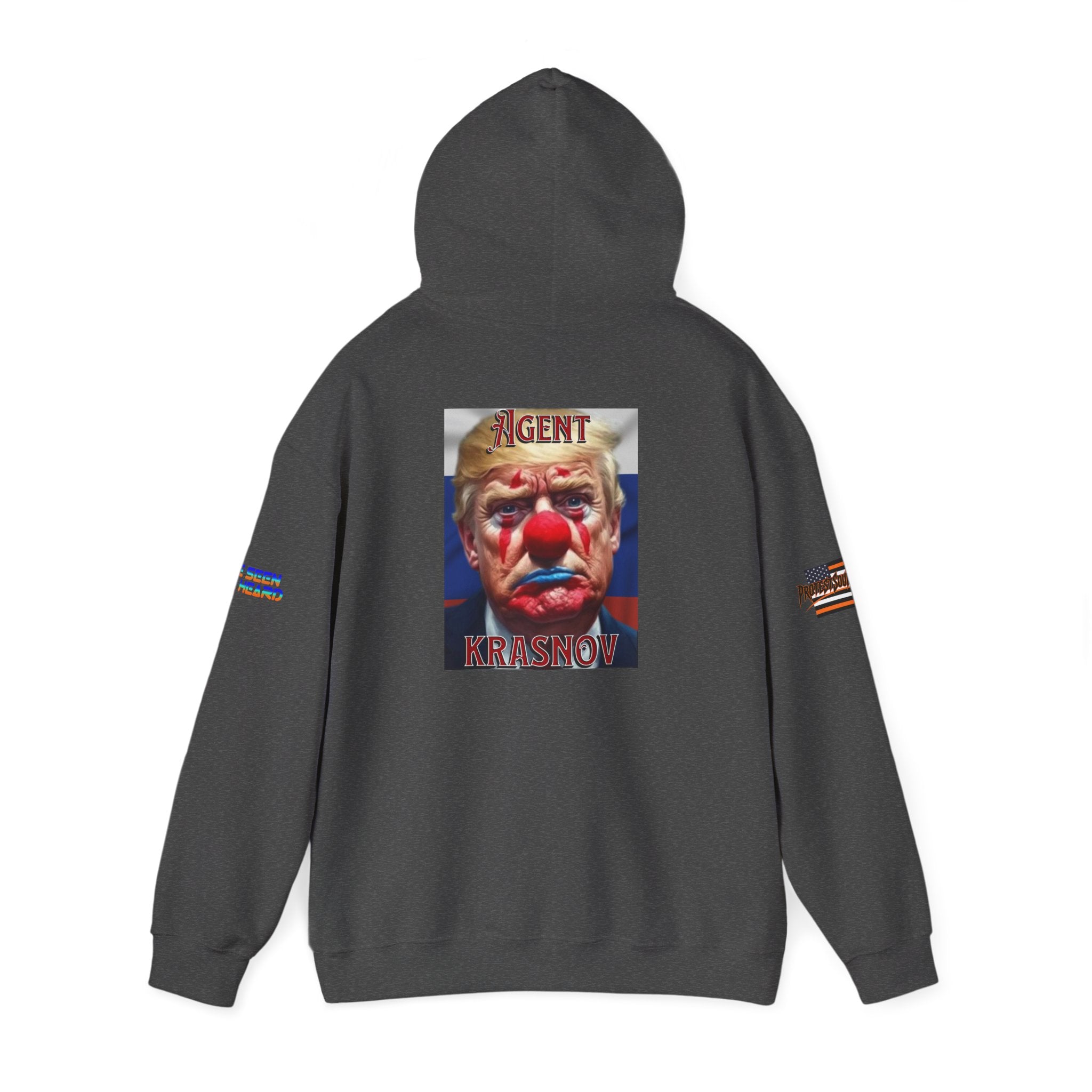 Agent Krasnov Unisex Heavy Blend Gildan Hoodie Sweatshirt, Casual Wear, Gift for Activists, Comfortable Protest Wear