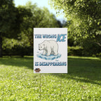 The Wrong ICE is Disappearing 18"X24" Plastic Protest Yard Sign w/Wire Stand