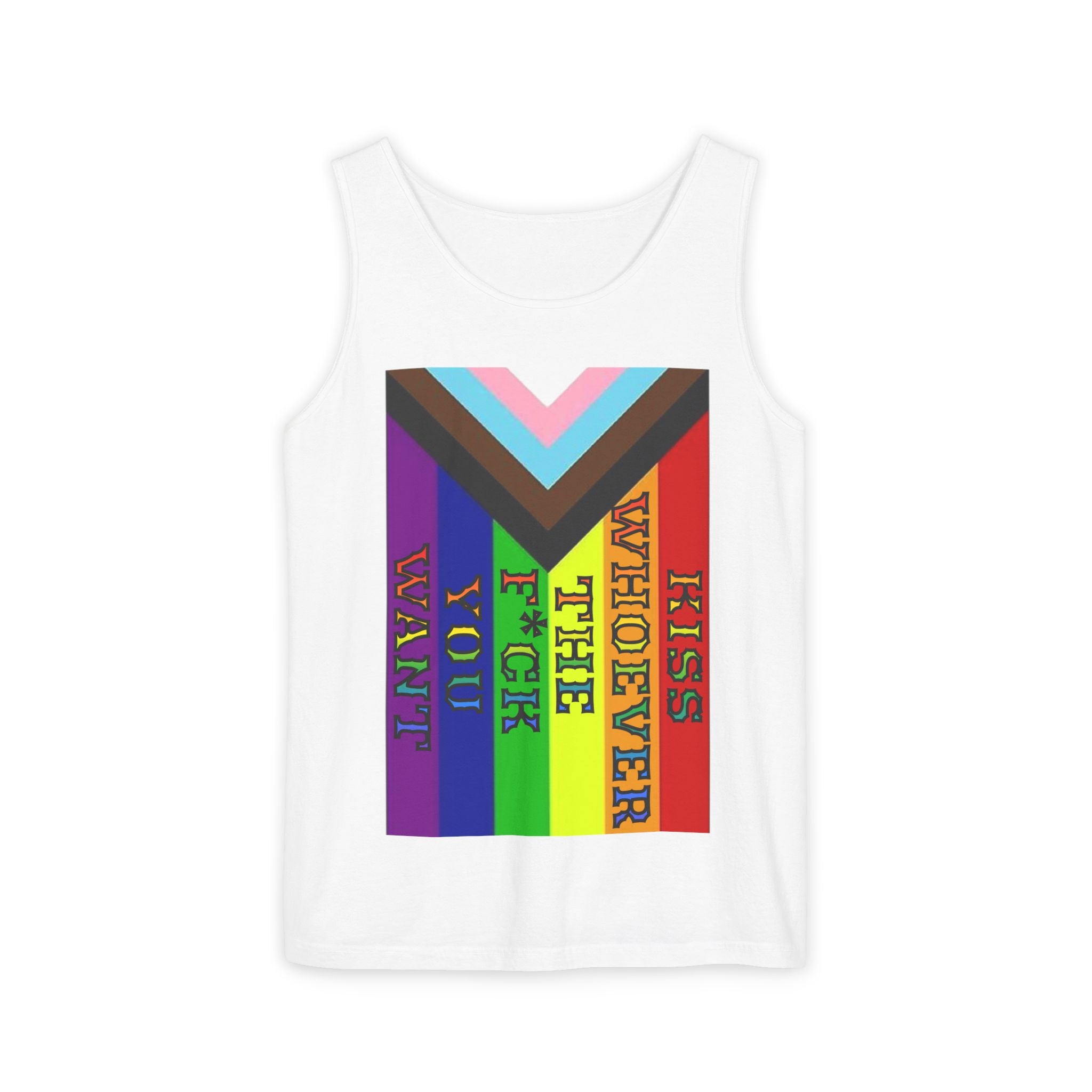 Kiss Whoever The F*ck You Want Unisex Cotton Tank Top