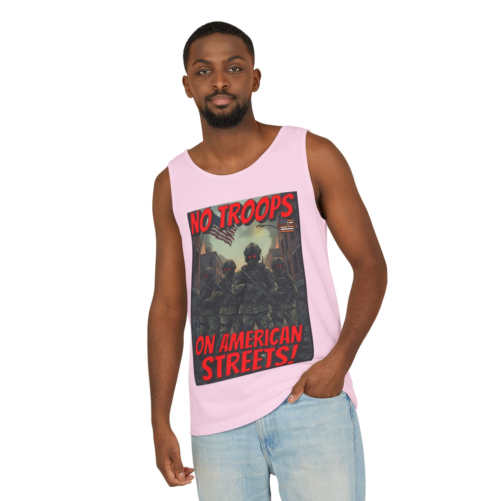 No Troops On American Streets Unisex Cotton Tank Top