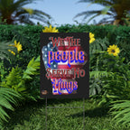 We The People Serve No Kings 18" X 24" Plastic Protest Yard Sign w/Wire Stand