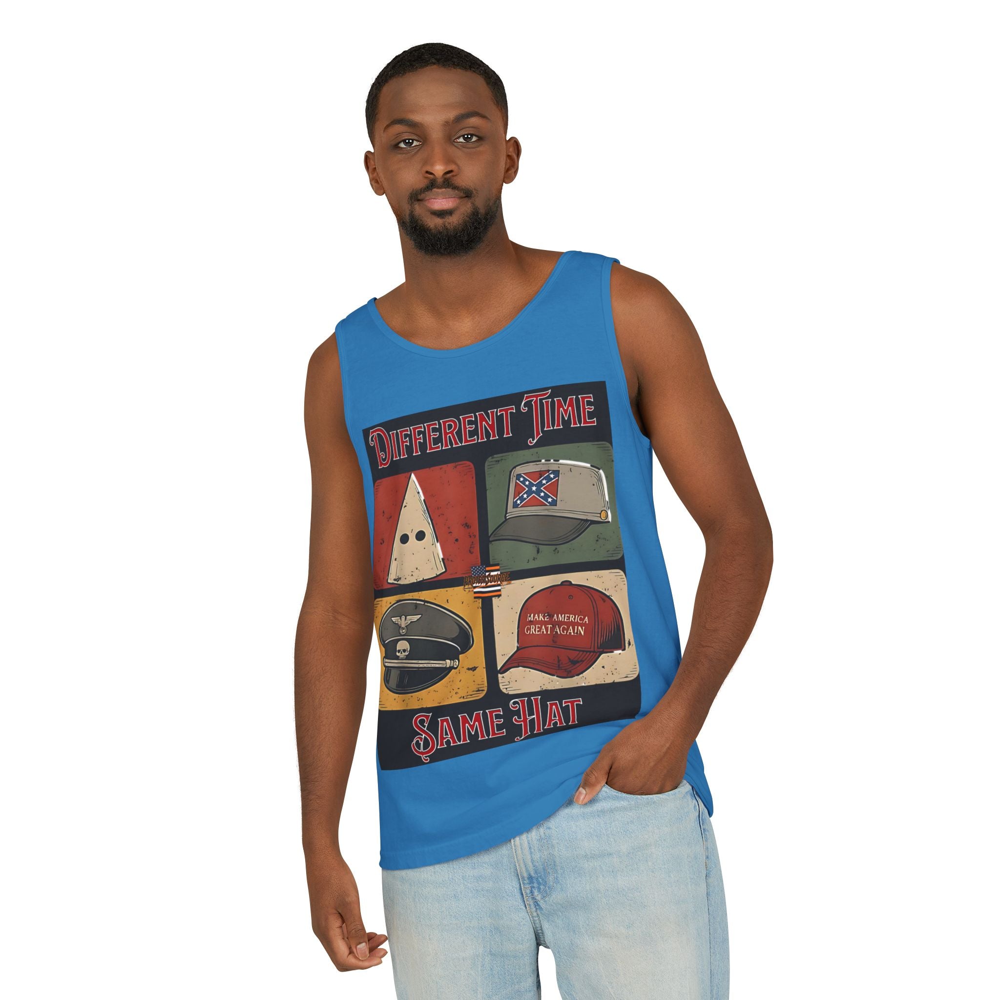 Different Time, Same Hat Unisex Cotton Tank Top