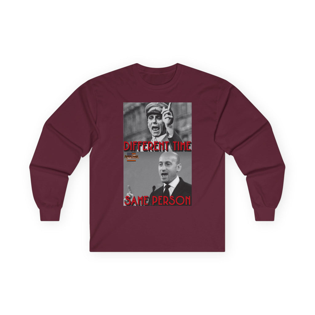 Different Time, Same Person Long Sleeve Cotton Gildan Tee