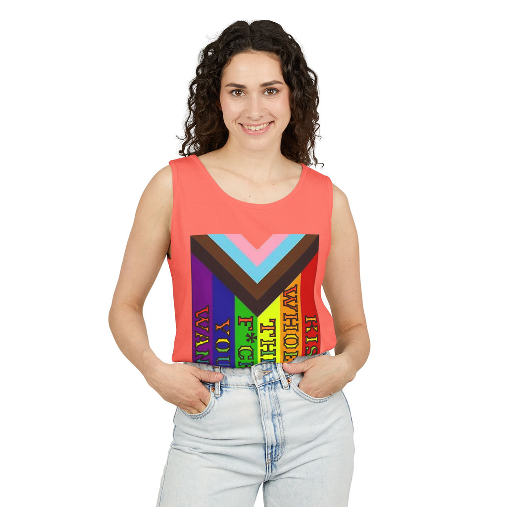 Kiss Whoever The F*ck You Want Unisex Cotton Tank Top