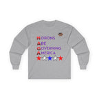 Morons Are Governing America Long Sleeve Cotton Gildan Tee
