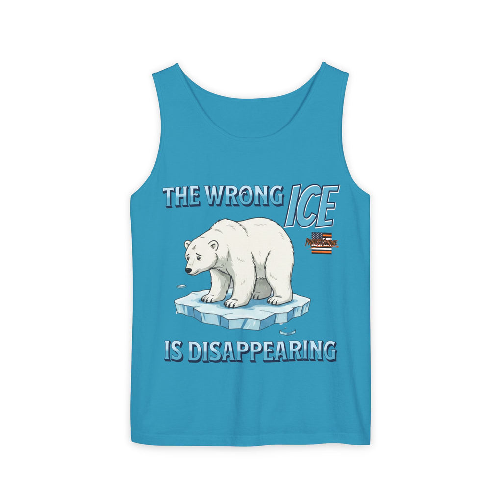The Wrong ICE is Disappearing Unisex Cotton Tank Top