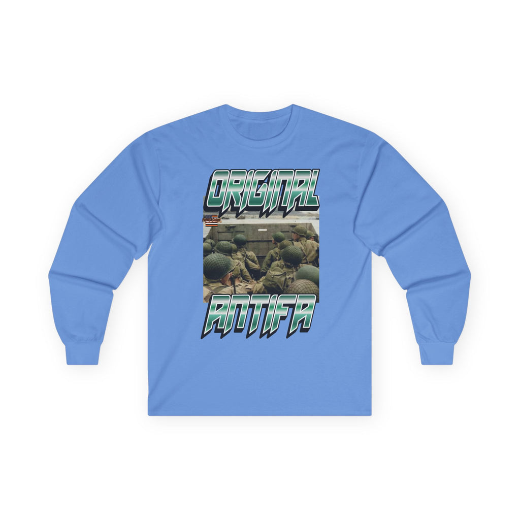 Original Antifa Long Sleeve Cotton Gildan Tee
