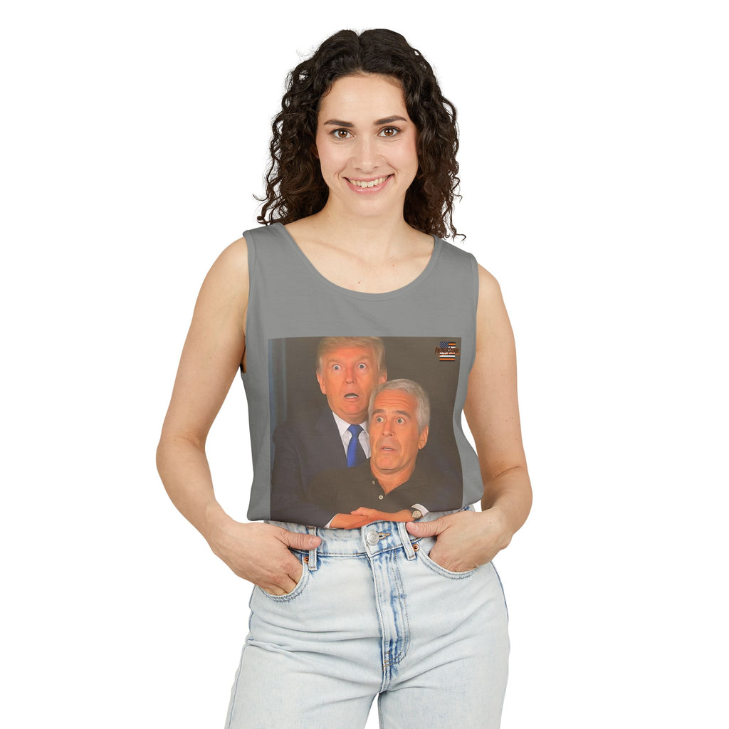 Trump and Epstein Coldplay Cam Unisex Cotton Tank Top