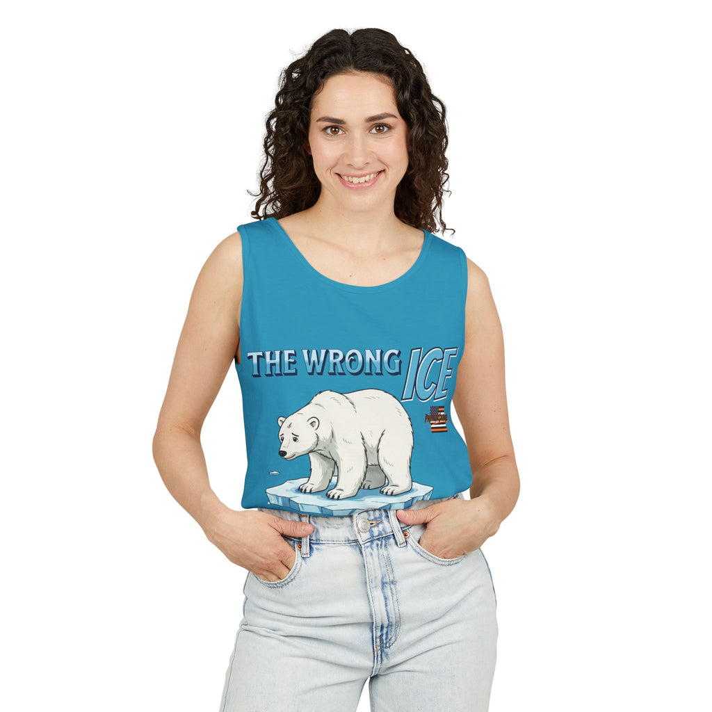 The Wrong ICE is Disappearing Unisex Cotton Tank Top