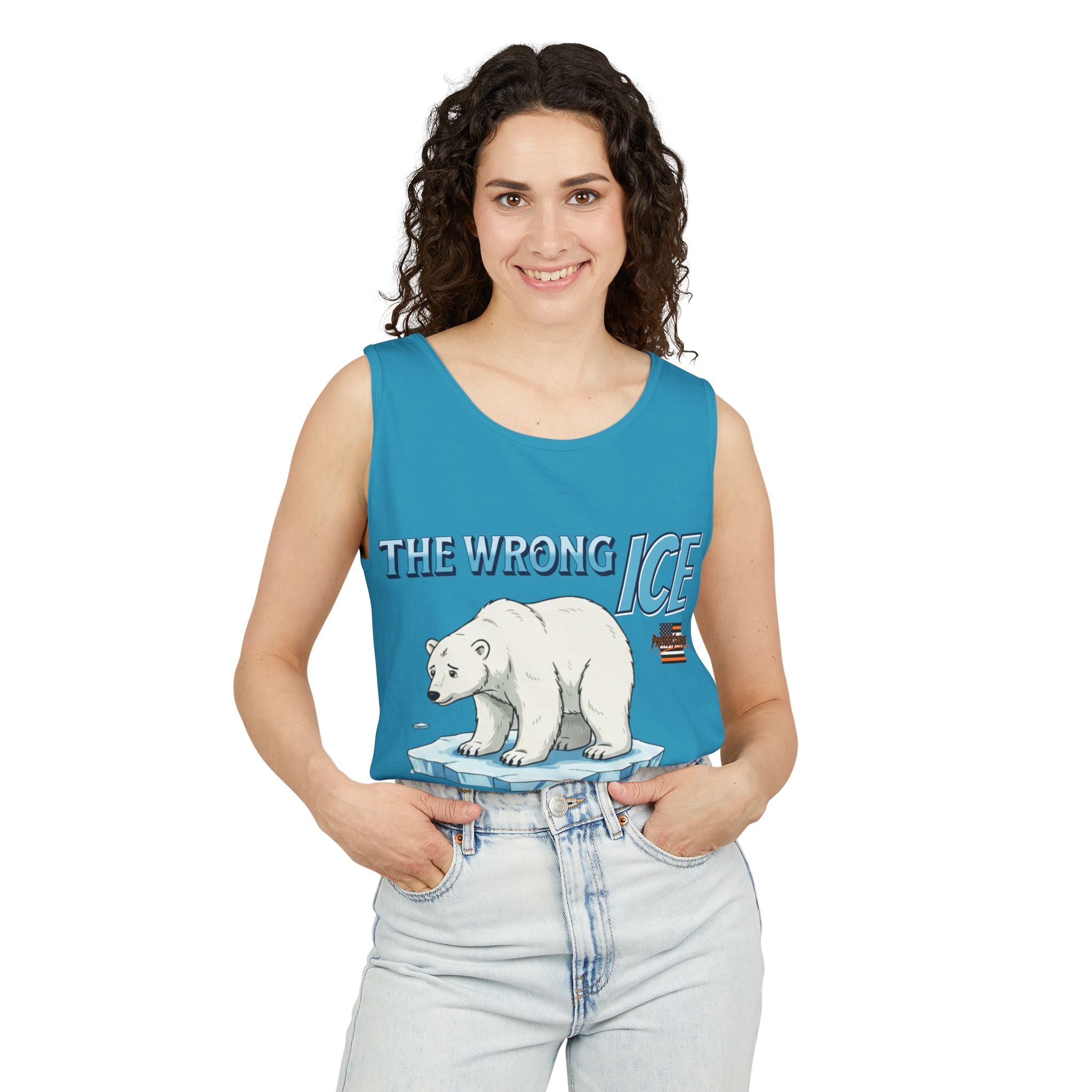 The Wrong ICE is Disappearing Unisex Cotton Tank Top