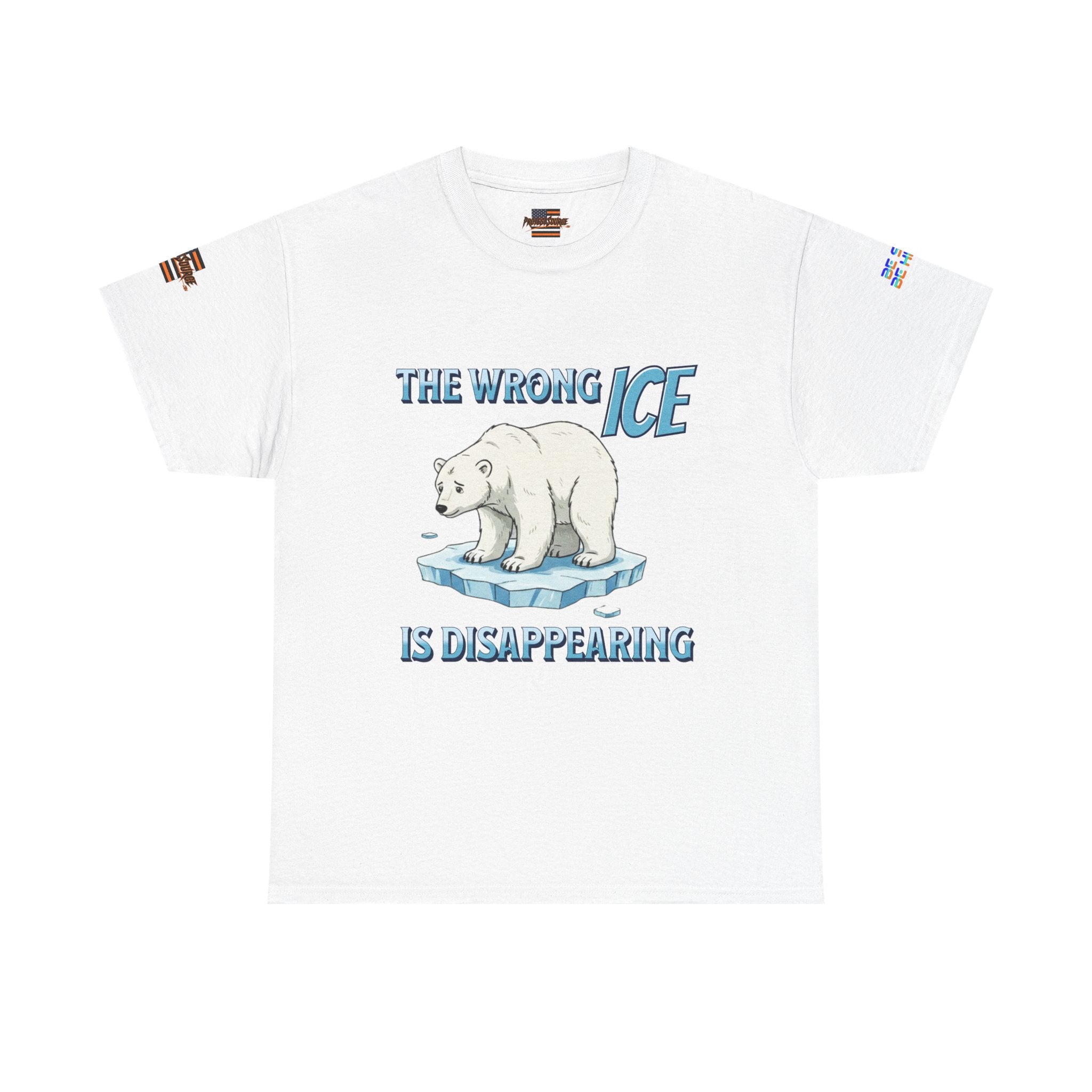 The Wrong ICE is Disappearing Unisex Heavy Cotton Gildan Tee, Casual Wear, Gift for Activists, Comfortable Protest Wear