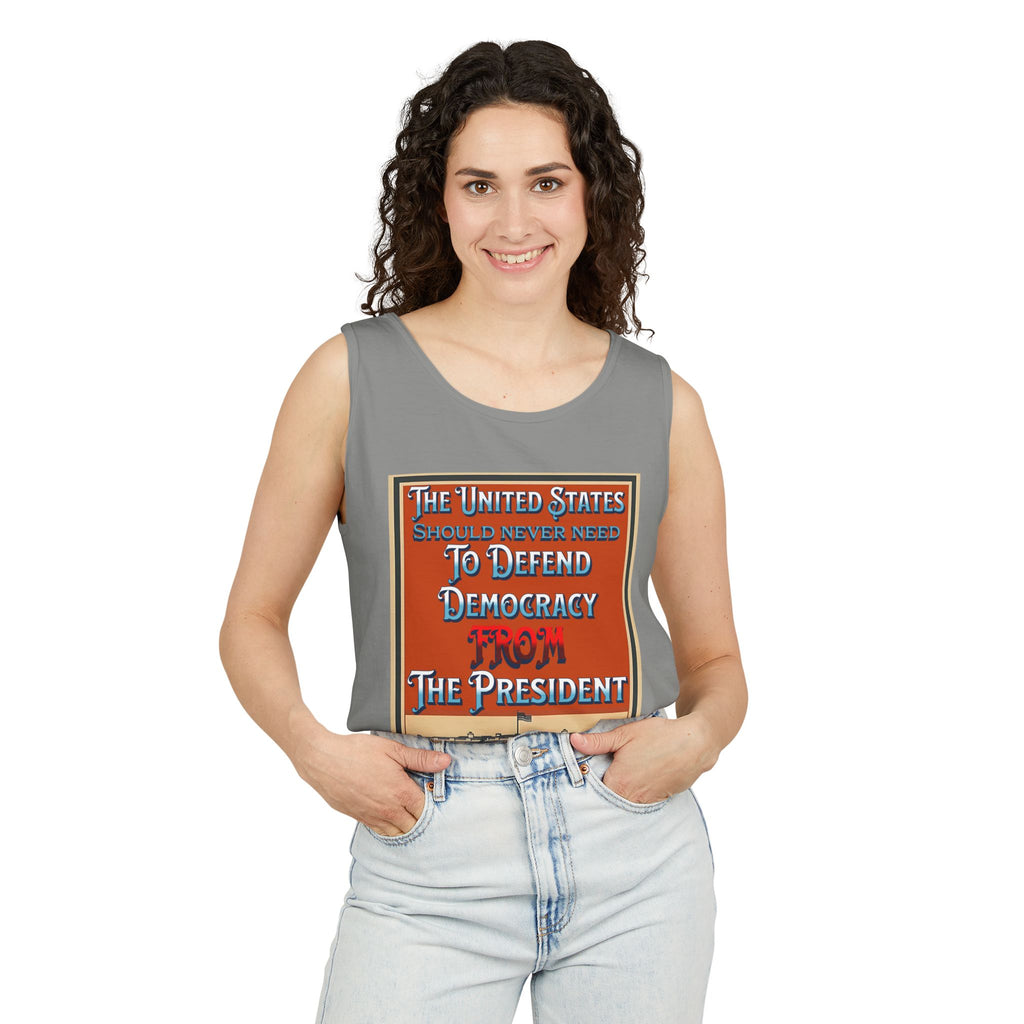 Defending Democracy Unisex Cotton Tank Top