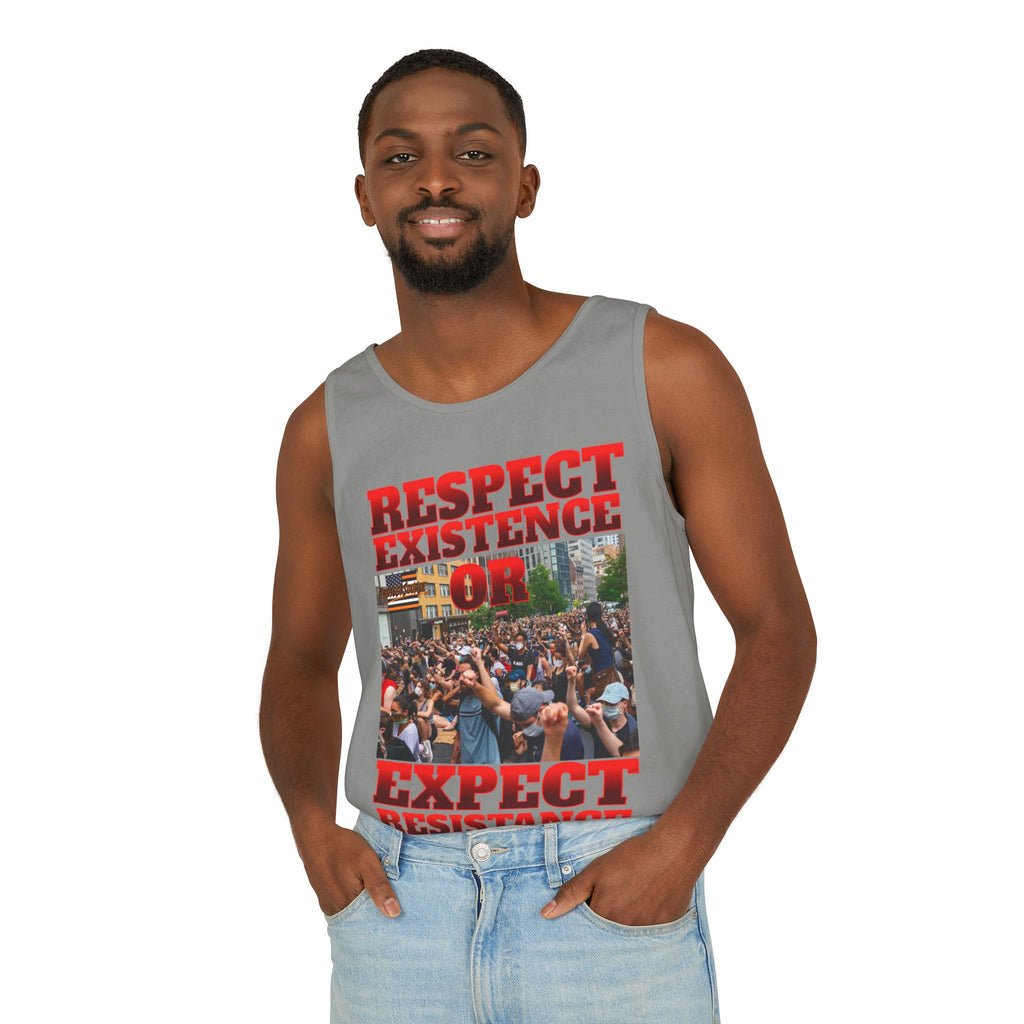Respect Existence or Expect Resistance Unisex Cotton Tank Top
