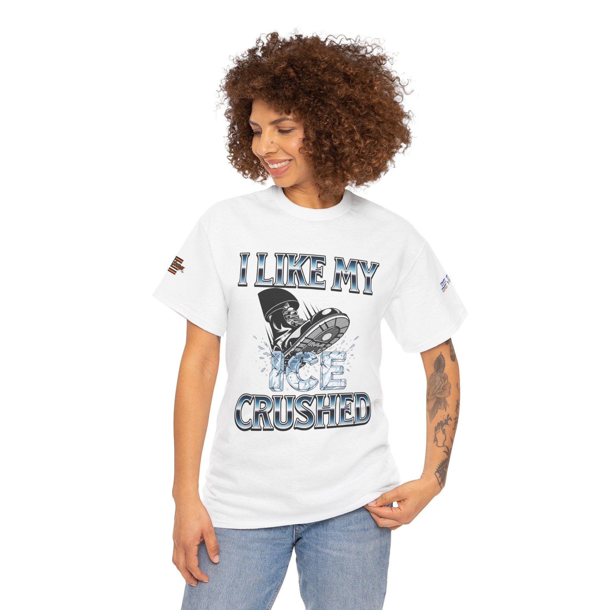 I Like My ICE Crushed Unisex Heavy Cotton Gildan Tee, Casual Wear, Gift for Activists, Comfortable Protest Wear