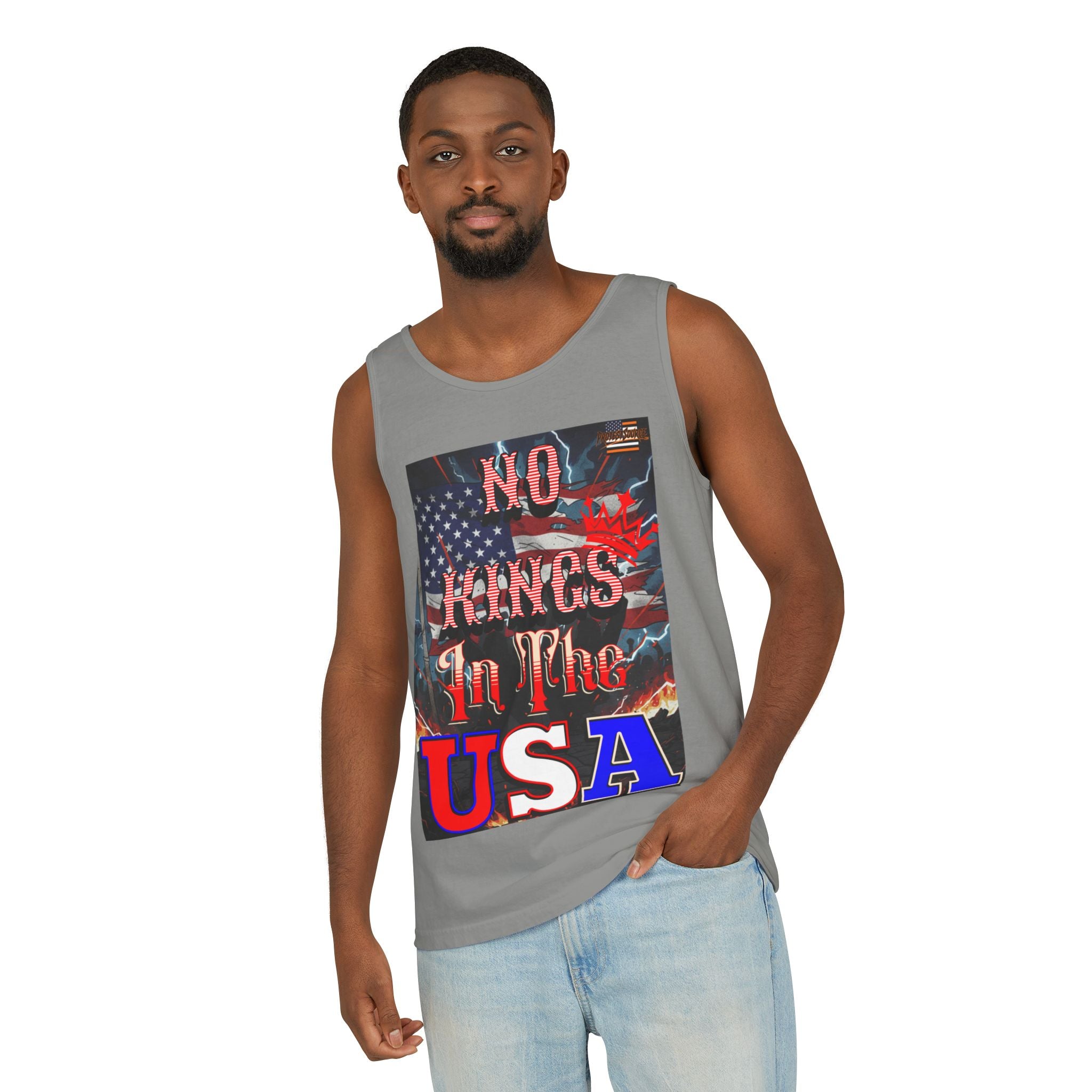 No Kings In The USA Unisex Cotton Tank Top