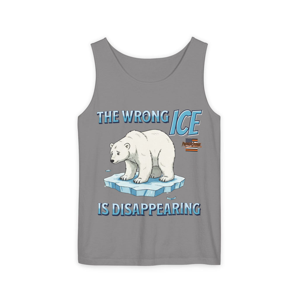 The Wrong ICE is Disappearing Unisex Cotton Tank Top