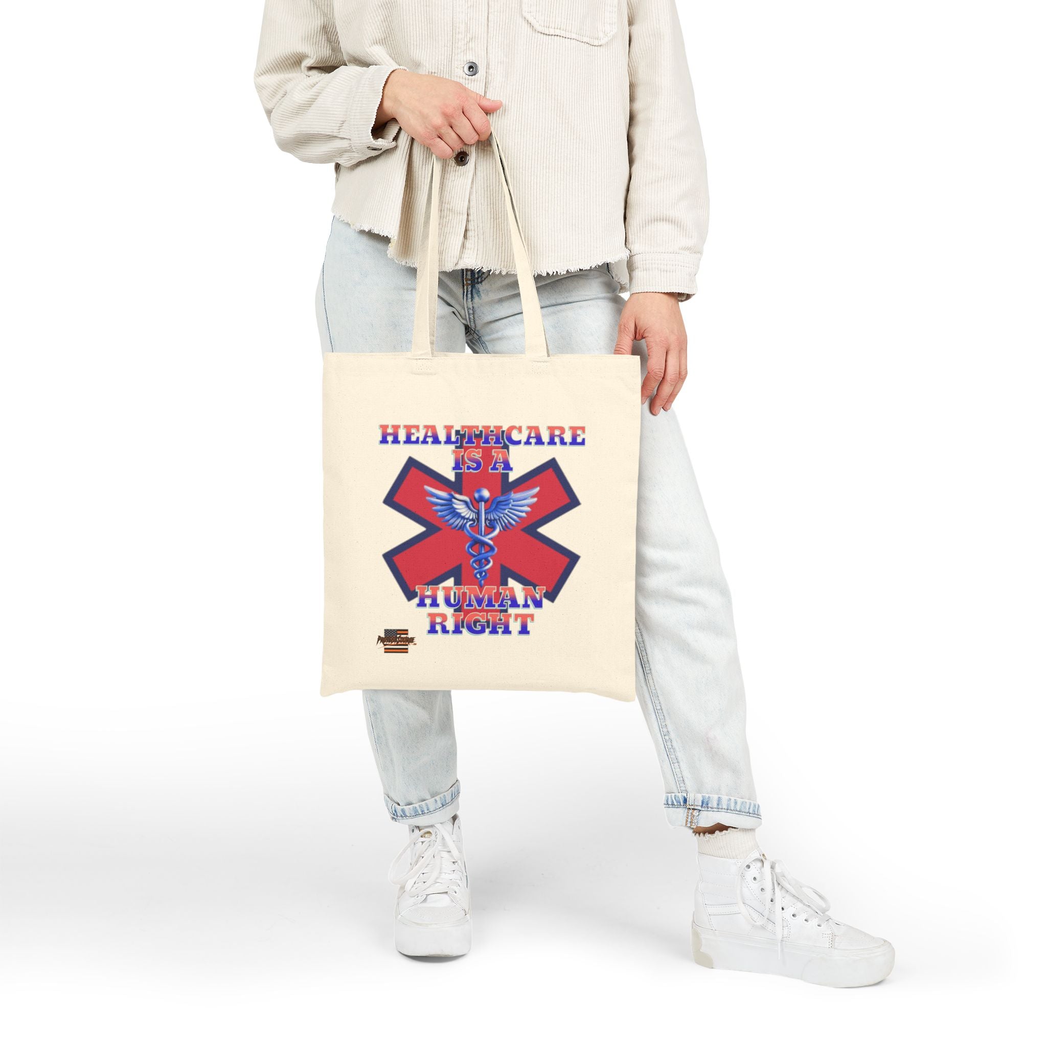 Healthcare is a Human Right Cotton Canvas Tote Bag