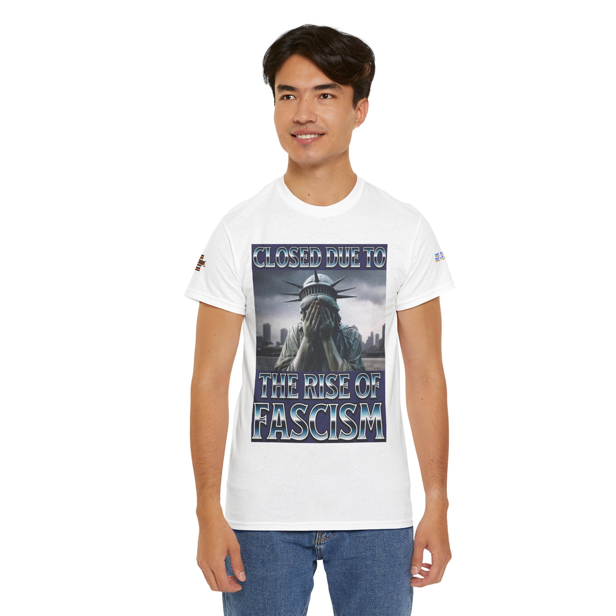 Closed Due To the Rise of Fascism Unisex Heavy Cotton Gildan Tee