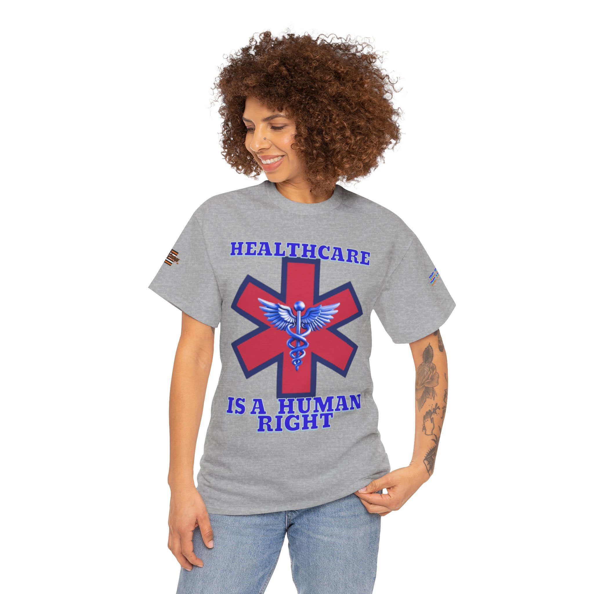 Healthcare is a Human Right Unisex Heavy Cotton Gildan Tee