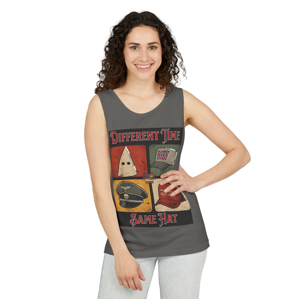 Different Time, Same Hat Unisex Cotton Tank Top