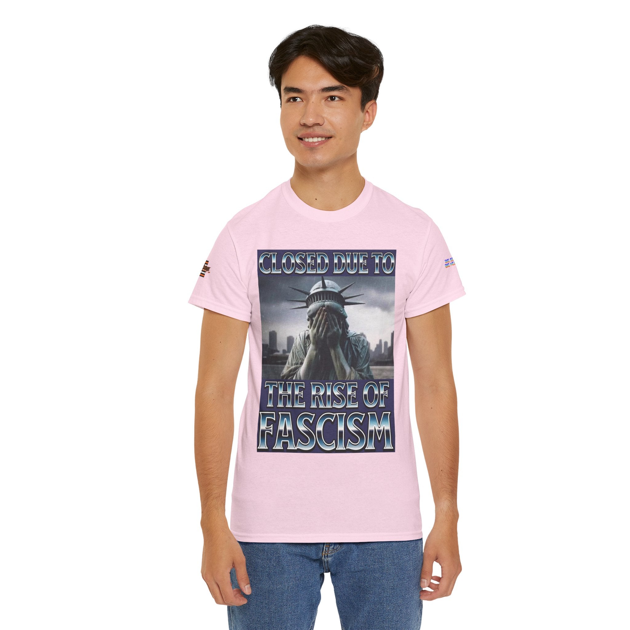 Closed Due To the Rise of Fascism Unisex Heavy Cotton Gildan Tee