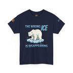 The Wrong ICE is Disappearing Unisex Heavy Cotton Gildan Tee, Casual Wear, Gift for Activists, Comfortable Protest Wear
