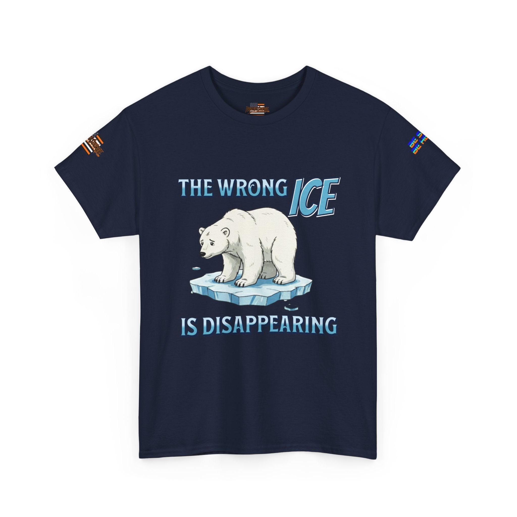 The Wrong ICE is Disappearing Unisex Heavy Cotton Gildan Tee, Casual Wear, Gift for Activists, Comfortable Protest Wear