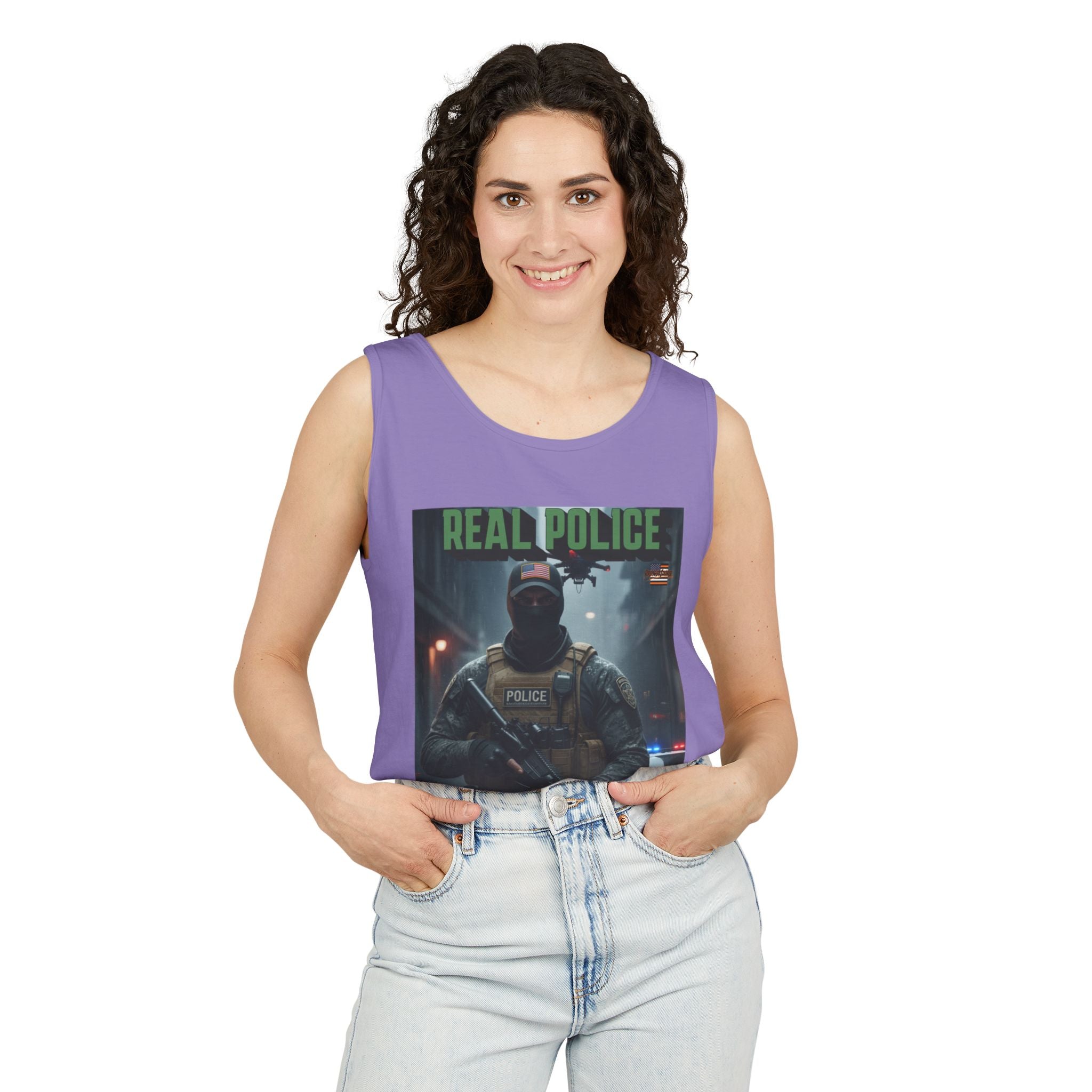 Real Police Don't Wear Masks Unisex Cotton Tank Top
