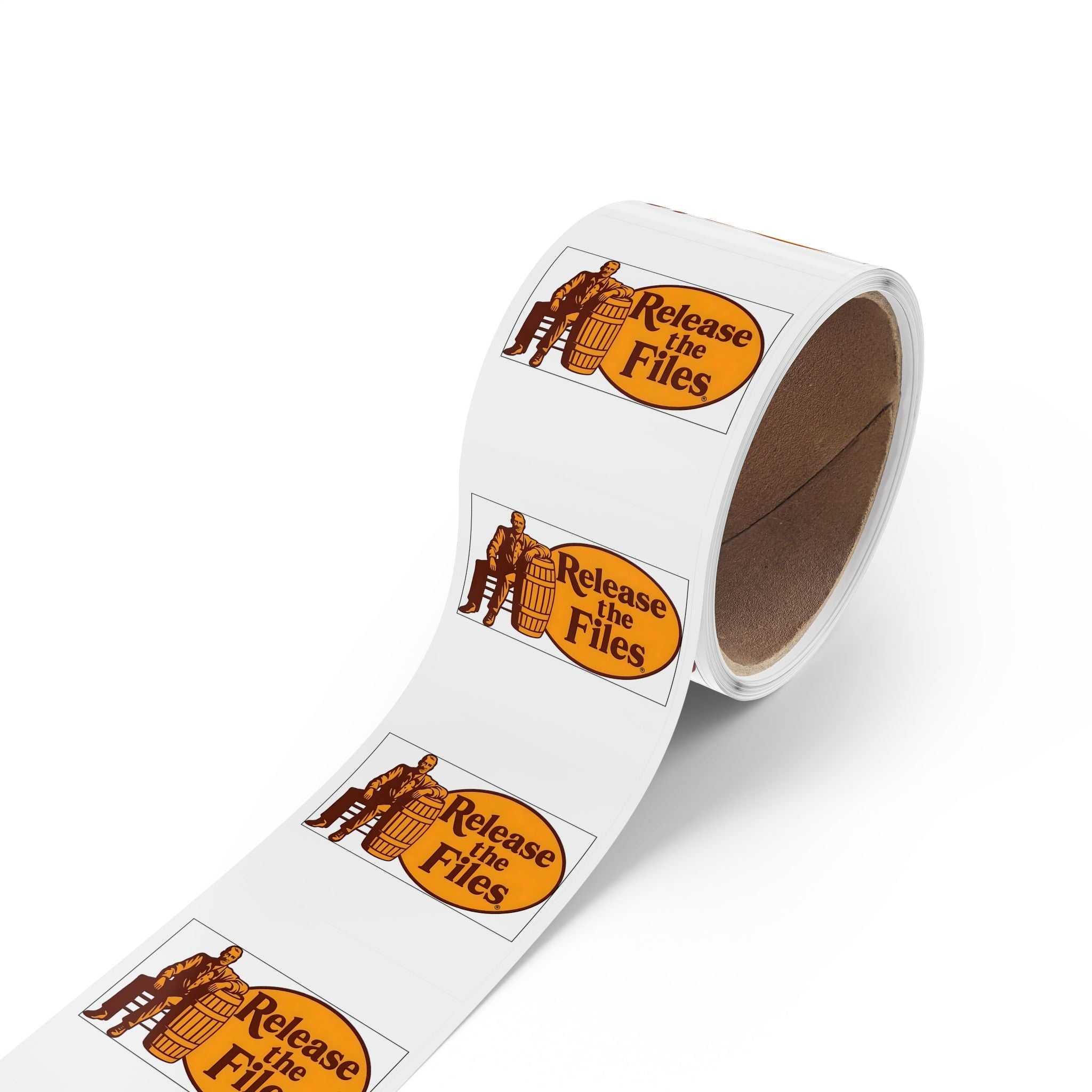 Release the Files Square Sticker Label Rolls